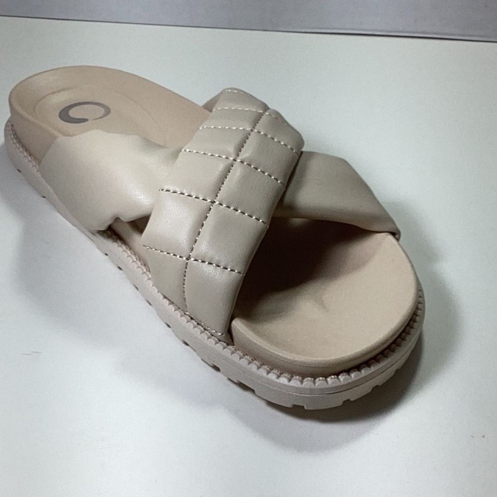 JOURNEE COLLECTION WOMENS AVEENA FOOTBED SANDAL - BONE - Picture 4 of 6